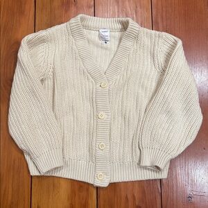 Hanna Andersson Cream Knit cardigan 100% cotton